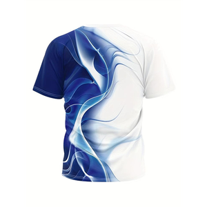 เสื้อยืดพิมพ์ลายแบบซับลิเมชั่นทรงหลวมสไตล์วินเทจสำหรับผู้ชาย ผลิตจากโพลีเอสเตอร์/คอตตอน เป็นมิตรต่อสิ่งแวดล้อม พร้อมโลโก้สั่งทำพิเศษ คุณสมบัติกันยับ - Product Image 4