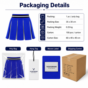 Tenue de danse pour filles, style jupe, uniforme de cheerleading, couleurs contrastées bleu marine, jaune et blanc - Product Image 6