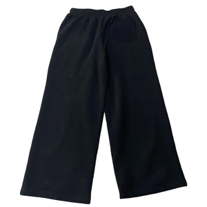 Pantalon de jogging streetwear personnalisé pour homme, taille haute, noir, coupe large et droite, effet usé, délavé à l'acide, uni - Product Image 1