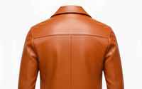 Veste en cuir longue pour homme, style décontracté urbain, avec col en textile, fournisseur d'usine sur mesure, vente en gros, veste en cuir chaude