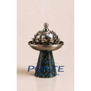 Luxury Natural Marble Incense Burner Modern Metal Lotus Censer Holder for <b>Bakhoor</b> <b>Oud</b> Arabian Mabkhara Home Decor Wedding Gift - Product Image 3