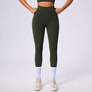 Venta al por mayor de pantalones de cintura alta Scrunch Butt Leggings Mujeres Scrunch Sports Gym V Shape Yoga Tight Fitness Leggings - Product Image 1