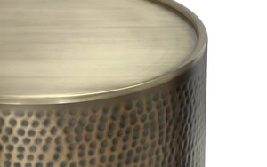 Golden Form Contemporary Coffee <b>Table</b> With Hammered Finish Modern Living Room Furniture Metal Frame Design - Product Image 2