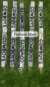 Cowboys Sequin Bag Strap Fashionable Ribbon Shoulder Strap with Metal <b>Clips</b> - Product Image 6