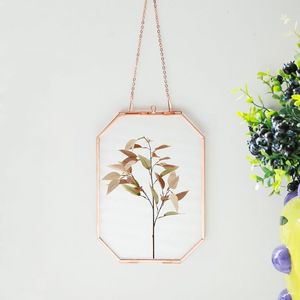 Rectangular Metal Mirror <b>Frame</b> With Chain Hanging Horizontal Design Lightweight - Product Image 5