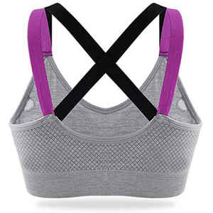 Sujetador deportivo sin costuras de secado rápido a la moda para mujer, ropa activa transpirable, sujetadores de entrenamiento Fitness XL de talla grande al por mayor - Product Image 3