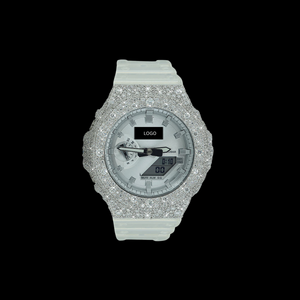 Reloj de pulsera con diamantes de moissanita VVS de alta calidad, muy vendido, reloj de diamantes premium G-Sh0ck para hombre o mujer a precio de fábrica. - Product Image 1