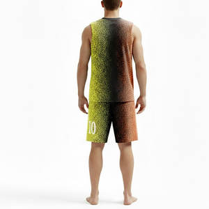 Uniformes de basket-ball personnalisables, design respirant avec option grandes tailles, avec nom et numéros d'équipe personnalisés - Product Image 2