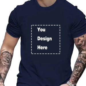 T-shirt de sport décontracté à manches courtes imprimé sur mesure en polyester/coton, sérigraphie, logo avant, grande taille, écologique - Product Image 6