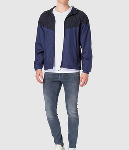 <b>Mens</b> Two Tone Windbreaker <b>Jacket</b> Lightweight Hooded Zip Up Waterproof Windproof Outdoor Casual Sports <b>Running</b> Coat - Product Image 5