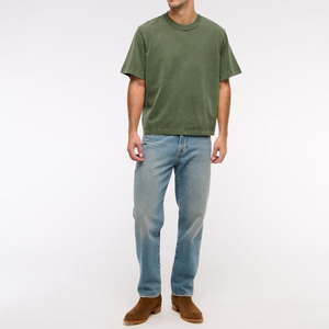 เสื้อยืดเทรนดี้ทรงปกติ ทรงบ็อกซี่ เสื้อยืดผู้ชาย เสื้อยืดโอเวอร์ไซส์สำหรับผู้ชายและผู้หญิง เสื้อสตรีทแวร์ทรงบ็อกซี่ - Product Image 1