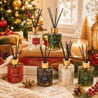 AIKUN OEM ODM Fábrica de Origen Set de Velas y Difusores de Aromaterapia Relajante para Caja de Regalo Premium Estilo Navideño