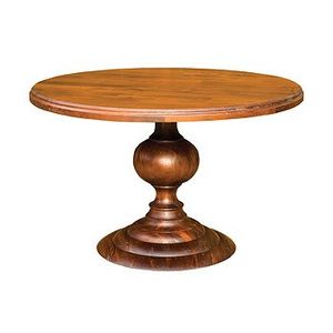 Base Redonda de Madera para Exhibir Postres en la Mesa de Comedor con Acabado Liso y Base Estable - Product Image 1