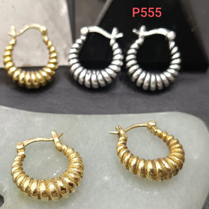 Wholesale Alloy Bohemia Style <b>Silver</b> <b>Hoop</b> Earrings Lightweight Daily Wear Women's Jewelry Factory Price - Product Image 1