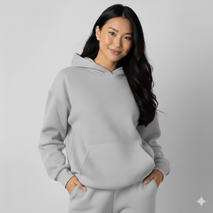 Sudadera con Capucha Extra Grande de Algodón 100% para Mujer, de Alta Calidad, Transpirable, Modelo 2026 - Product Image 1