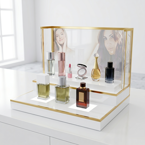 Luxurious Modern Clear Acrylic Cosmetic Display Customizable Countertop Easy Assembly for Eco-friendly Retail Solution - Product Image 3