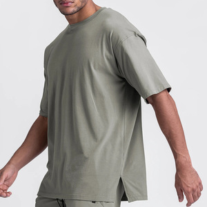 Camisetas Oversize de Hombre de Tejido Regular, de Seda/Algodón de Alto Gramaje, Personalizadas para Streetwear, Anti-Pilling, con Serigrafía de Letras y Corte Holgado - Product Image 6