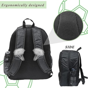 Sac à dos de basketball pour sports de plein air, respirant, léger, pour voyage et camping, avec fermeture éclair et doublure en polyester - Product Image 6
