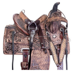 Selle d'équitation légère en cuir véritable américain Selle Western Roping avec Tack Set Selle Roping faite à la main en vrac - Product Image 6