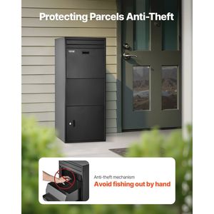 Armadietti per Consegna Pacchi in Acciaio Zincato, Cassetta Postale da 47,2 Pollici, Contenitore Antifurto per Esterno - Product Image 2