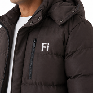Wholesale Outdoor <b>Warm</b> Utility Bubble Coat for <b>Men</b> Custom Logo Boxy Thick Streetwear Funnel Neck Hooded Puffer <b>Men's</b> <b>Jackets</b> USA - Product Image 5