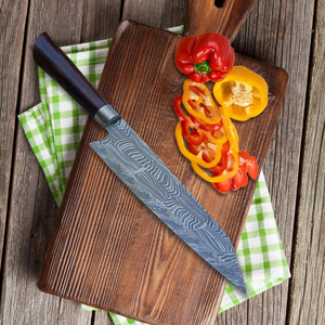 Couteau de chef personnalisé artisanal Burraq Ecommerce, lame en acier inoxydable, manche en bois, épaisseur 3,0 mm, modèle NOUVEAU - Product Image 4