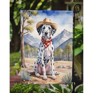 Bandera de jardín de bienvenida de vaquero Dálmata, buzón Multicolor, bandera decorativa para patio, obra de arte de Patio para camas de flores, tamaño de jardín - Product Image 3