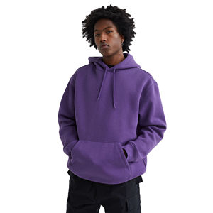 Sudadera con Capucha para Hombre, Color Morado, Estilo Holgado, con Bolsillo Frontal - Product Image 1