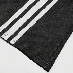 Custom Mens Double Waisted Rhinestone <b>Joggers</b> Flare Baggy <b>Stacked</b> Sweatpants Men Casual Sweat Acid Wash Pants Trousers For Men - Product Image 5