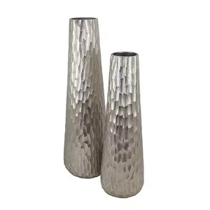 Cast Aluminum Vase Refined Decorative Feature Created to Inspire Beautiful Interior Arrangements and Home Charm - Product Image 1