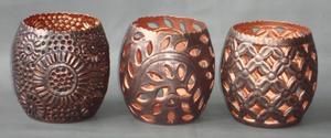 Exclusive Metal Handmade <b>Lanterns</b> With Glasses And Antiquing Finishes on <b>Lantern</b> and Candle <b>Tealight</b> Holder for Home Decor - Product Image 1