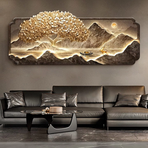 Orologio <span class=keywords><strong>LED</strong></span> di Lusso per Arredamento Moderno, Quadro <span class=keywords><strong>da</strong></span> <span class=keywords><strong>Parete</strong></span> Artistico per Ingresso, Portico e Soggiorno - Product Image 4