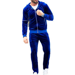 Conjunto Deportivo WARPRO INDUSTRY para Hombre, Azul, Terciopelo, con Capucha, Cordón Ajustable, Largo, Informal, con Bolsillos Laterales, para Invierno, Corte Regular - Product Image 5