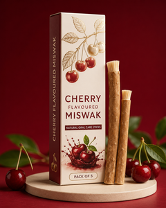 Palillo Dental Herbal Natural Miswak con Sabor a Cereza Dulce para la Limpieza Diaria de los Dientes, Aliento Fresco y Saludable - Product Image 1