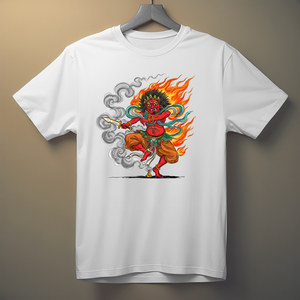T-shirt unisexe à col rond et manches courtes Asthamangal, imprimé bouddhiste porte-bonheur, 100 % coton, séchage rapide, logo personnalisé pour promotion - Product Image 4