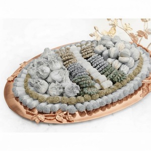 Plateau élégant en métal doré et bronze pour servir des chocolats et des friandises, parfait pour les occasions et événements spéciaux à prix abordable - Product Image 3
