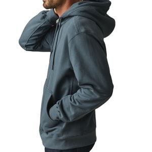 Nouveau bleu blanc uni surdimensionné goutte épaule fermeture éclair sweats à capuche 100% coton épais polaire motif régulier fabricants de vêtements - Product Image 6