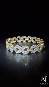 Collier ras du cou en argent sterling 925 plaqué or rose et rhodium, avec chaîne serpent à maillons infinis et moissanite, idéal pour un cadeau ou une soirée - Product Image 2