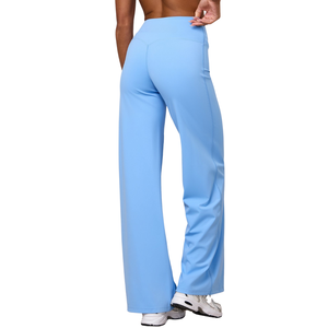 Sky Blue Thin Seamless Lightweight High Waist Yoga Pants Women Stretch Fitness <b>Workout</b> Activewear Performance - Product Image 2