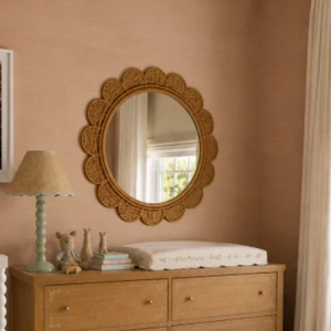 Miroir mural rond en rotin festonné de style bohème de qualité supérieure, décoration antique en osier par Vietnamese B2B - Product Image 2