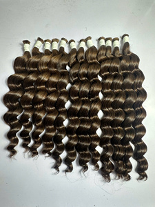 ผมต่อเวียดนาม AZURA HAIR แบบลอนลึก เกรด Remy แบบมัดเป็นช่อ  แบบ Single Drawn  แบบ Machine Bulk สีน้ำตาล - Product Image 6