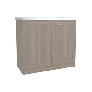 Armoire d'évier utilitaire à 2 portes Bickleton avec 2 étagères pour rangement de cuisine - Product Image 3