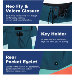 กางเกงขาสั้นเล่นเซิร์ฟคุณภาพสูงพร้อมชายผ้าที่ช่วยระบายอากาศได้ดีขึ้น ผ้าแห้งเร็ว ยืดหยุ่น สำหรับผู้ชาย - Product Image 4
