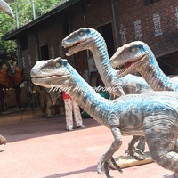 Modèle de Velociraptor animatronique pour parc d'attractions, simulation de dinosaure, à vendre