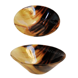 Authentic Handmade <b>Deep</b> Buffalo Horn Serving <b>Bowl</b> Eco-friendly Natural Color Polished Animal Style Fruit Serving Best Price Home - Product Image 2