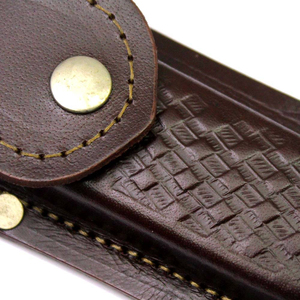 Handmade Leather Pouch For Folding Knives Premium Full Grain Leather Folding Knife Holder Durable Belt Sheath Everyday Carry - Product Image 6