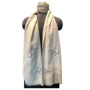 Best Seller Customized Wool Stole With Embroidery Work Dot Pattern Customized <b>Shawl</b>/Scarf Available from Indian Exporter - Product Image 6