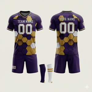 Uniforme de Fútbol Profesional para Hombre, 100% Poliéster, Antibacteriano, Cintura Elástica, Mangas Cortas, Nombres Personalizados del Equipo/Jugador, Cuello Redondo - Product Image 4