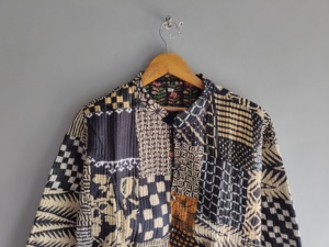 Quilted <b>Patchwork</b> <b>Jacket</b> Women's Mandarin Collar Full Sleeve Cotton Autumn Style Regular Length Patch Designs - Product Image 2
