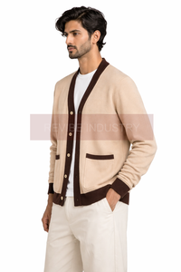 Men Premium Knitted <b>Cardigan</b> <b>Sweater</b> Soft Cotton Blend Button Front Casual Winter Layering Wear Comfortable Warm Clothing - Product Image 4